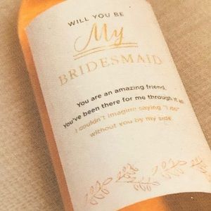 2 packs/$8 Bridal Party Proposal Wine Labels